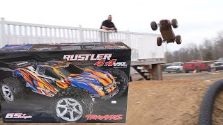 Traxxas Rustler VXL 4x4 unboxing and test [upl. by Eural]