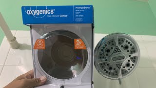 Oxygenics Shower head Genius Power Soak [upl. by Airbmat]