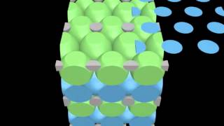 61 Rutile Titanium Dioxide hexagonal close packing crystal structure [upl. by Ynattyrb608]