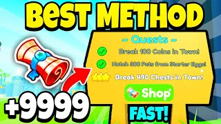 NEW📜HOW TO GET QUEST POINTS FAST In Pet Simulator X ROBLOX  BEST METHOD TO FARM QUESTS [upl. by Engedus]