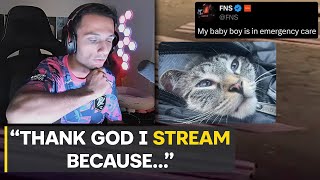 FNS Shares How His Chat Helped Him SAVE His Cat Levi [upl. by Eelydnarb17]