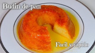 Budin de pan con caramelo FACIL Y RAPIDO [upl. by Regan]