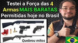 Testei a Força das 4 Armas MAIS BARATAS de 2024 Quebrando Mitos CBC 12 e 22 e TAURUS G2c e RT85s [upl. by Tanner]