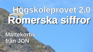 HP 20 Romerska siffror Mattekortis om romerska siffror av Jon fd Aristofanes [upl. by Prescott2]