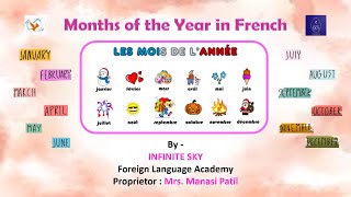 Les Mois De L annéeMonths of the Year in FrenchBeginners French French VocabularyFrench Months [upl. by Solegnave]