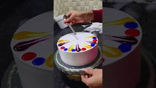 Multi Colour Cake Design  Multi Colour shorts youtubeshorts viralvideo [upl. by Paluas896]