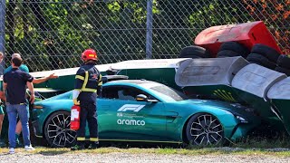 Safety Car Crash at Monza 2024 Italian Grand Prix [upl. by Coopersmith]