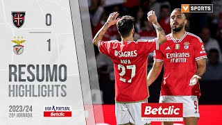 Resumo Casa Pia 01 Benfica Liga 2324 26 [upl. by Enitnatsnoc]