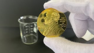 Dissolving a Nobel Prize gold medal in aqua regia [upl. by Terag]