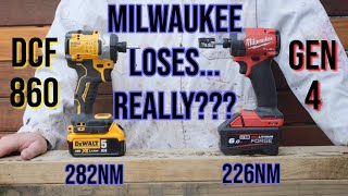 NEW DeWalt DCF860 DESTROYS Milwaukee Gen 4 Or Does it [upl. by Philana]