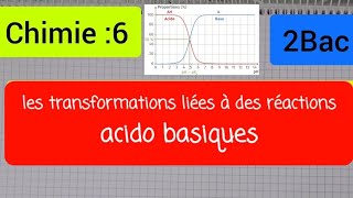 transformations liées aux réactions acido basiques  2Bac الثانية بكالوريا [upl. by Polik]