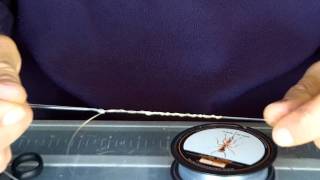 how to deel 2 een voorslag bevestigen  how to tie a snagleader dubble uni knot [upl. by Neleag226]