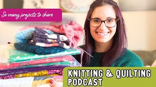 All the projects are off the needles Ghost socks and a fun Ghost Quilt knitting knittingpodcast [upl. by Llimaj]