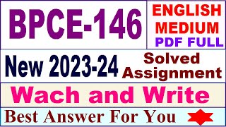 bpce 146 solved assignment 202324 in English  bpce 146 solved assignment 2024  bpce 146 english [upl. by Amitarp]