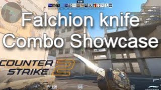 CS2 ★ Falchion Knife Stained  Bloodhound Gloves  Bronzed Gameplay [upl. by Nitsew]