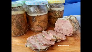 Rewelacja  Karkówka w słoikach na kanapki  pork neck in jars domowawędlina [upl. by Lingwood]