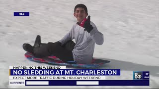 Busy holiday weekend prompts cautions about sledding on Mt Charleston [upl. by Eyeleen]