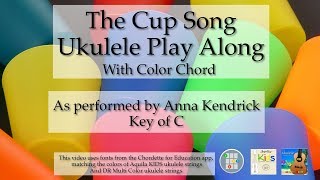 Cup Song Ukulele Play Along Color Chord [upl. by Gwenneth]