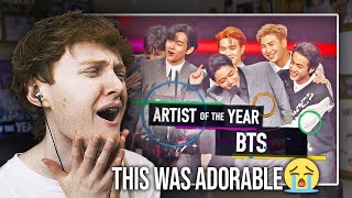 THIS WAS ADORABLE BTS ‘Artist of the Year’ Speech  AMAs 2021 Reaction [upl. by Twitt]