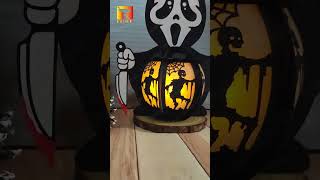 FREE Halloween lantern Ghostface Scream paper cutting lamp  3D shadow box  Tdesign510 Free svg [upl. by Editha]