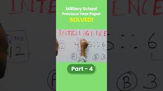 Rashtriya Military School Previous Year Paper Intelligence Pt4 Solved  RMS Previous Year Paper [upl. by Yxel277]