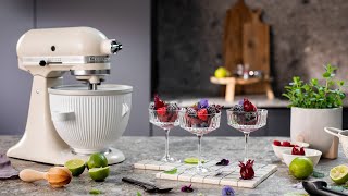 Sorbet à l’hibiscus et aux mûres avec la sorbetière  Recette  KitchenAid [upl. by Lynde763]