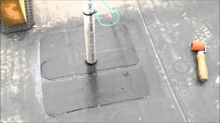 How to Flash around PVC pipe on EPDM roof [upl. by Poulter]