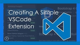 Creating A Simple VSCode Extension [upl. by Lynne]