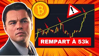 Attention rempart à 53k  ⛔ bitcoin [upl. by Selinda]