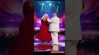 Fat couple rock the Americas Got Talent stage [upl. by Saiasi]