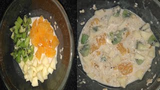 shortsఓట్స్ ఫ్రూట్ సలాడ్😋oats fruit saladhealthy breakfast or dinner recipeyoutube shorts [upl. by Sidonie]