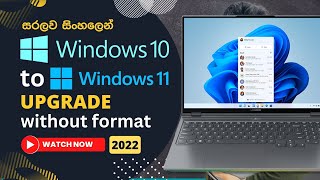 Windows 10 to Windows 11 Upgrade unsupported PC without Format  Explained in Sinhala [upl. by Eirot]