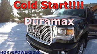 2015 Duramax Diesel Cold Start [upl. by Jessalin]