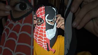 Spiderman venom mask 🕸️ 🕷️spiderman diy handmademask youtubeshorts trending marvelfanart [upl. by Talyah47]