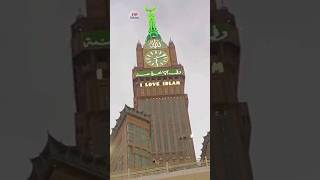 Makkah clock tower lightning strike  Makkah beautiful view status love beautifullslamic isalm [upl. by Leaffar261]