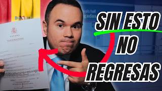 💥Aunque seas RESIDENTE 🅽🅾podrás VOLVER a España sin AUTORIZACIÓN de REGRESO ✅Claves para obtenerla [upl. by Garey280]