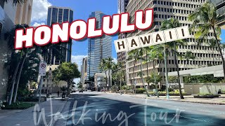 Honolulu downtown walking tour  Oahu Hawaii USA  Nov 2022  Honolulu Hawaii 4K [upl. by Notyarb]