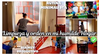 Organizar y limpiar la casa  RUTINA minimalista limpieza y encerado de pisos vlog de motivación [upl. by Gautea]