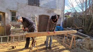 Restoring old beams amp Finishing the FLASE CEILING  ABANDONED house 29 [upl. by Ennasor]