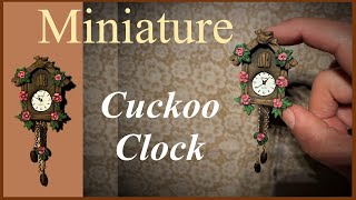 DIY Miniature Cuckoo Clock Dollhouse Furniture [upl. by Arthur684]