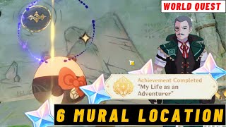 Six Mural Location Tsurumi Island  World Quest My Life as an Adventure  Genshin Impact [upl. by Ardnos]