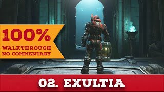 Doom Eternal 100 Walkthrough Nightmare No Commentary 02 EXULTIA [upl. by Eugenia637]