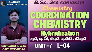 L4 Hybridization of coordination compounds  Tetrahedral Square planar Octahedral complex zchem [upl. by Haily]