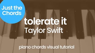 Piano Chords  Tolerate It Taylor Swift [upl. by Ettevets565]