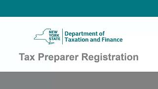 NYS Online Services  Tax Preparer Registration [upl. by Billmyre]