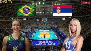 BRASIL X SÃ‰RVIA AO VIVO LIGA DAS NAÃ‡Ã•ES VÃ”LEI FEMININO ONDE ASSISTIR COM IMAGENS [upl. by Ettennahs]