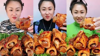 MUKBANG beef bone marrow ASMR  The best of delicious Quing food 840 [upl. by Irtimd]