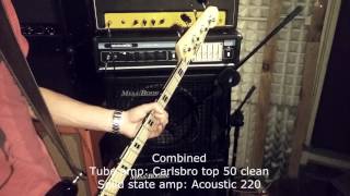 Solid state amp VS tube state amp  bass distortion [upl. by Euqcaj]