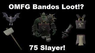 Oldschool Runescape  BANDOS DROP  75 Slayer  2007 Servers Progress Ep 62 [upl. by Ttocs829]