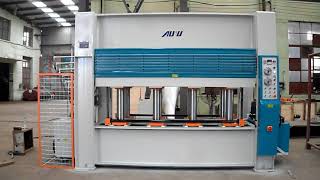 PLYWOOD HOT PRESS MACHINEHYDRAULIC HOT PRESS MACHINE 5 LAYERS AUYU [upl. by Helse]